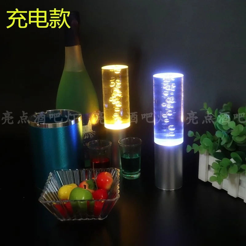 Новинка, светодиодная прозрачная акриловая колонка, Хрустальная панель, лампа, пузырьковая колонка, лампа для обслуживания, лампа-свеча для...