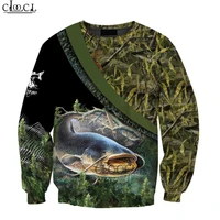 hx catfish fishing reaper new style 3d print men women sweatshirts fashion hip hop long sleeve outerwear harajuku wild tops