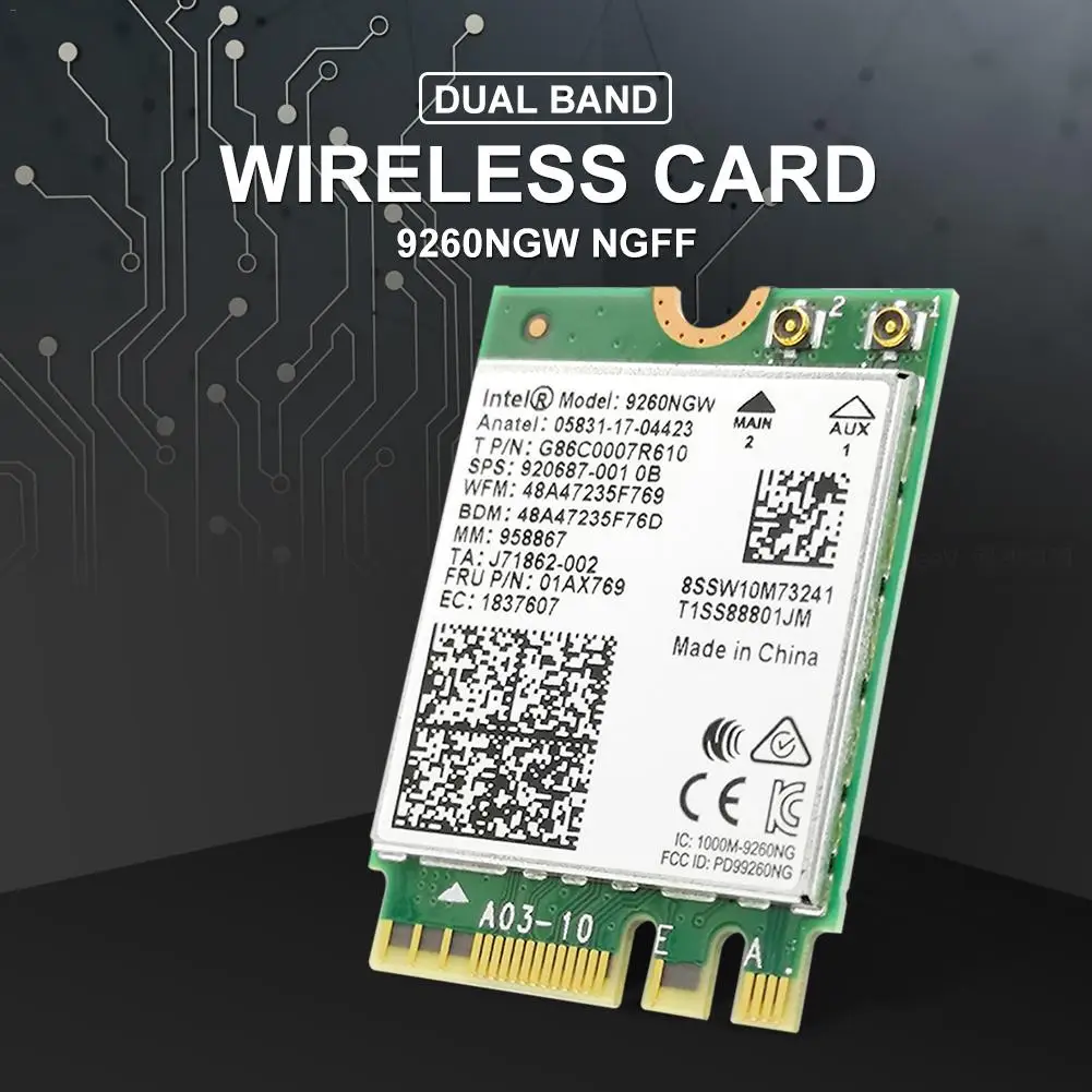 1,73 Гбит/с Беспроводная сеть 9260NGW NGFF Wifi карта Двухдиапазонная беспроводная WiFi карта Bluetooth 5,0 для ноутбука