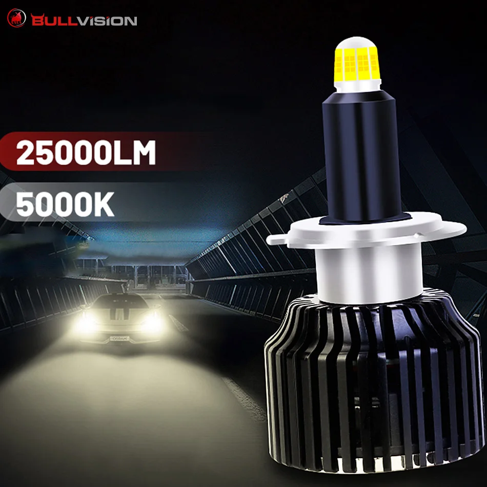 Светодиодсветодиодный лампы для фар теплый белый свет 5000K H1 HB3 светодиодный H8 HB4 led