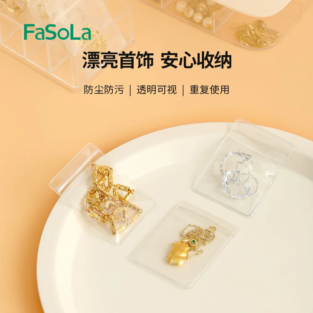 

Youpin 30pcs/set Portable PVC Transparent Dust Bag Earring Jewelry Storage Bag Waterproof Anti-oxidation Sealed Jewelry Bag