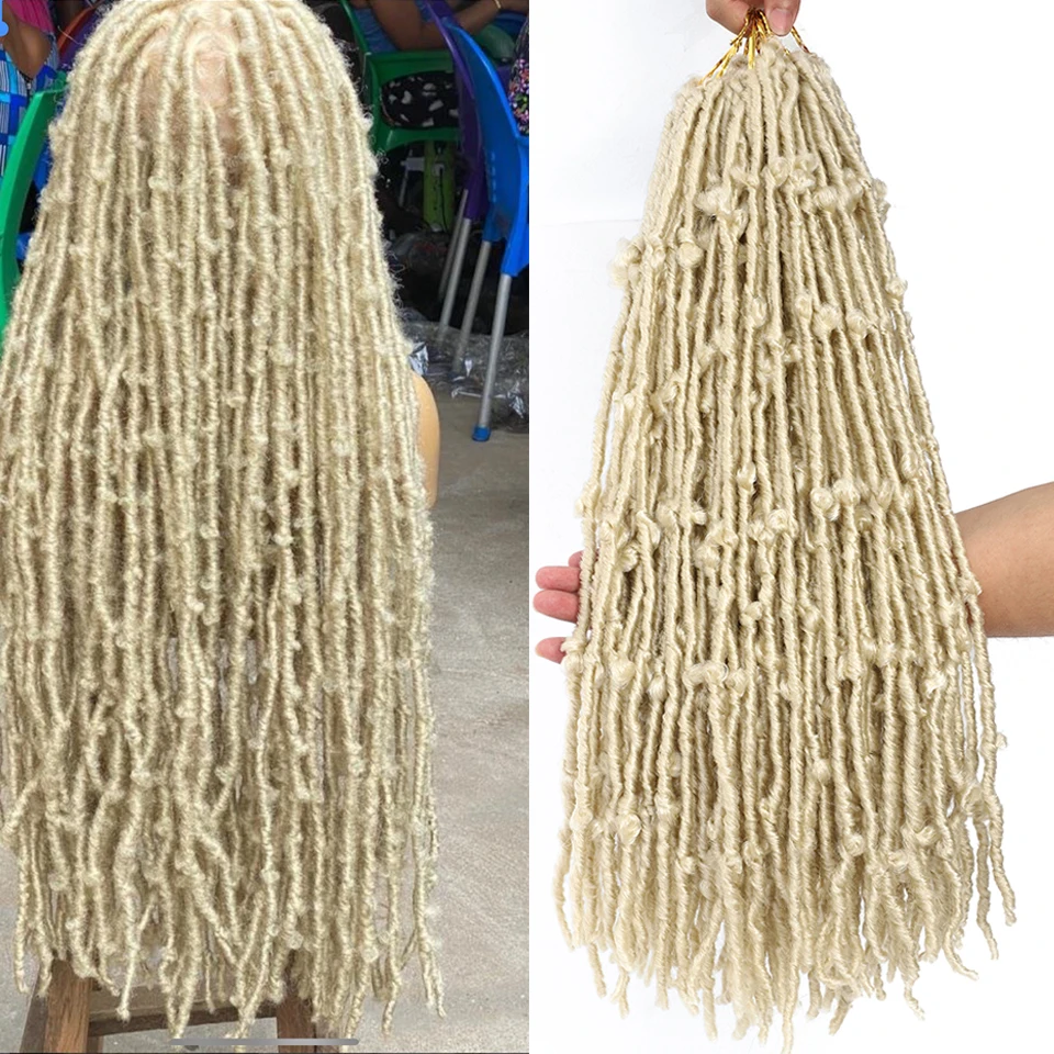 Donghou 613 светлые бабочки Locs вязаные волосы крючком косы предварительно петля