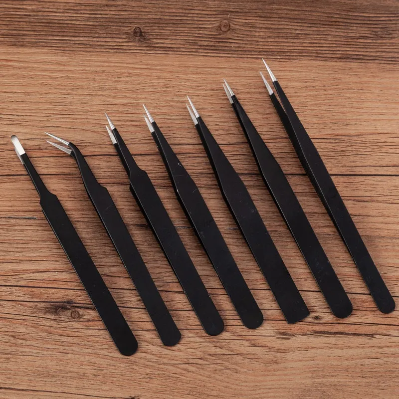 2 штуки анти статическое ОУР Нержавеющая сталь Пинцет коробка с инструментами