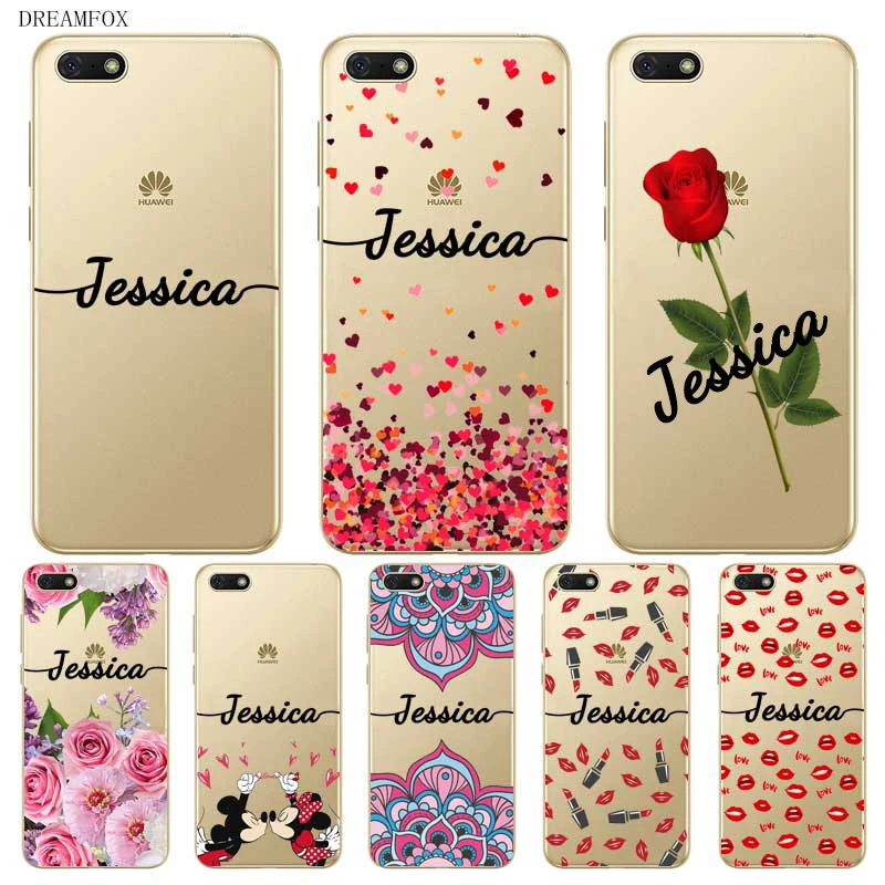 Популярное пользовательское имя DIY прозрачный мягкий силиконовый чехол для huawei