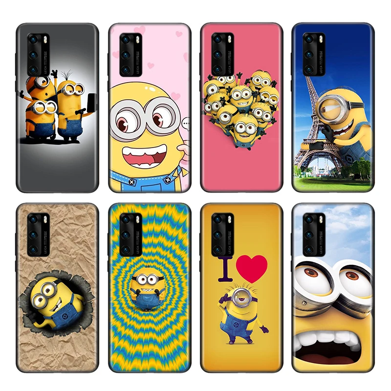 Силиконовый чехол с милыми аниме миньонами для Huawei P50 P40 P30 P20 P10 P9 P8 Lite Pro Plus mini 2019 2017