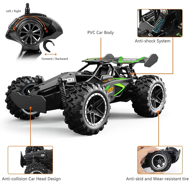 Outerman RC Car Remote Control High Speed Racing 1:18 Scale 2.4Ghz Electric Toy Auto Cars for Adults &amp Kids | Игрушки и хобби