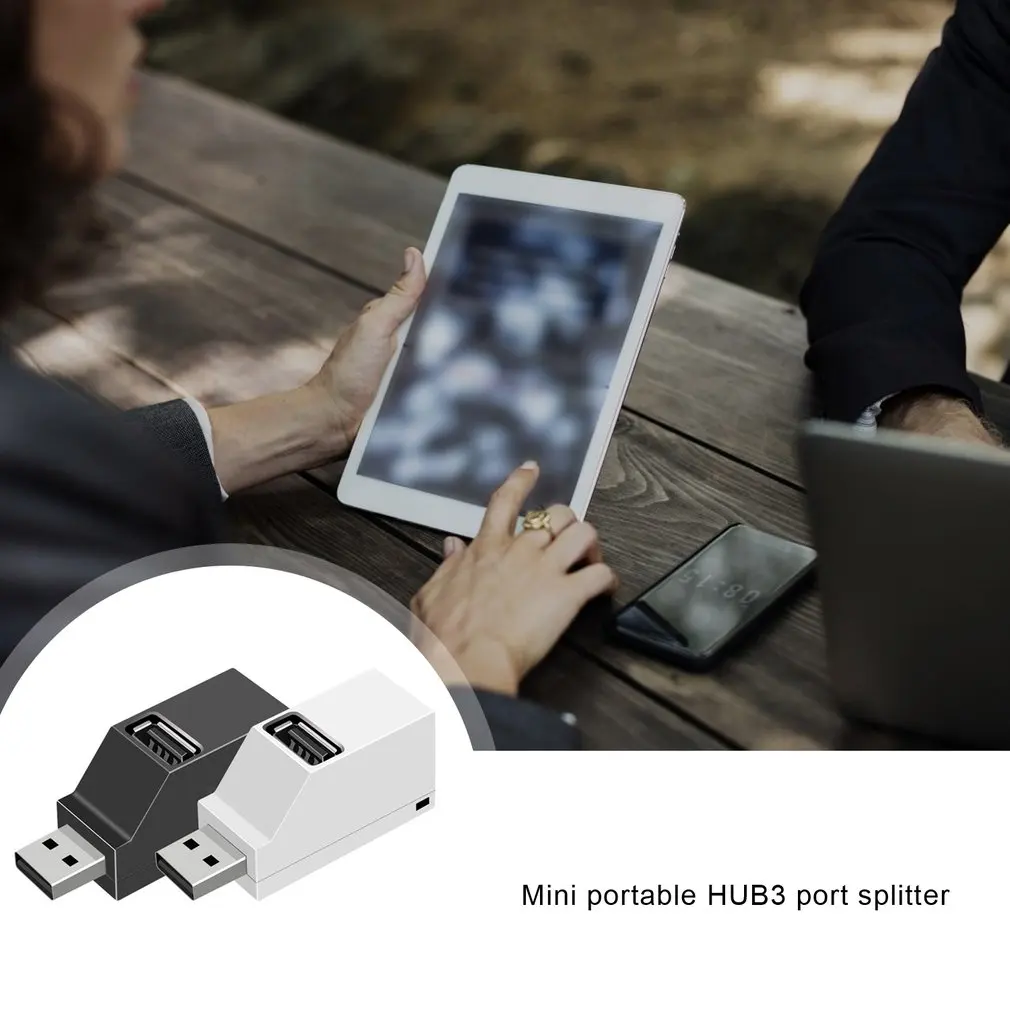 

USB 2.0 3.0 HUB Adapter Extender Mini Splitter Box 3 Ports for PC Laptop Macbook Mobile Phone High Speed U Disk Reader