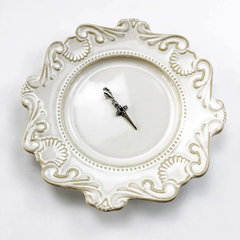 Череп Крест Меч Подвески Подвеска Серебро 925 пробы Скелет Fit браслет ожерелье