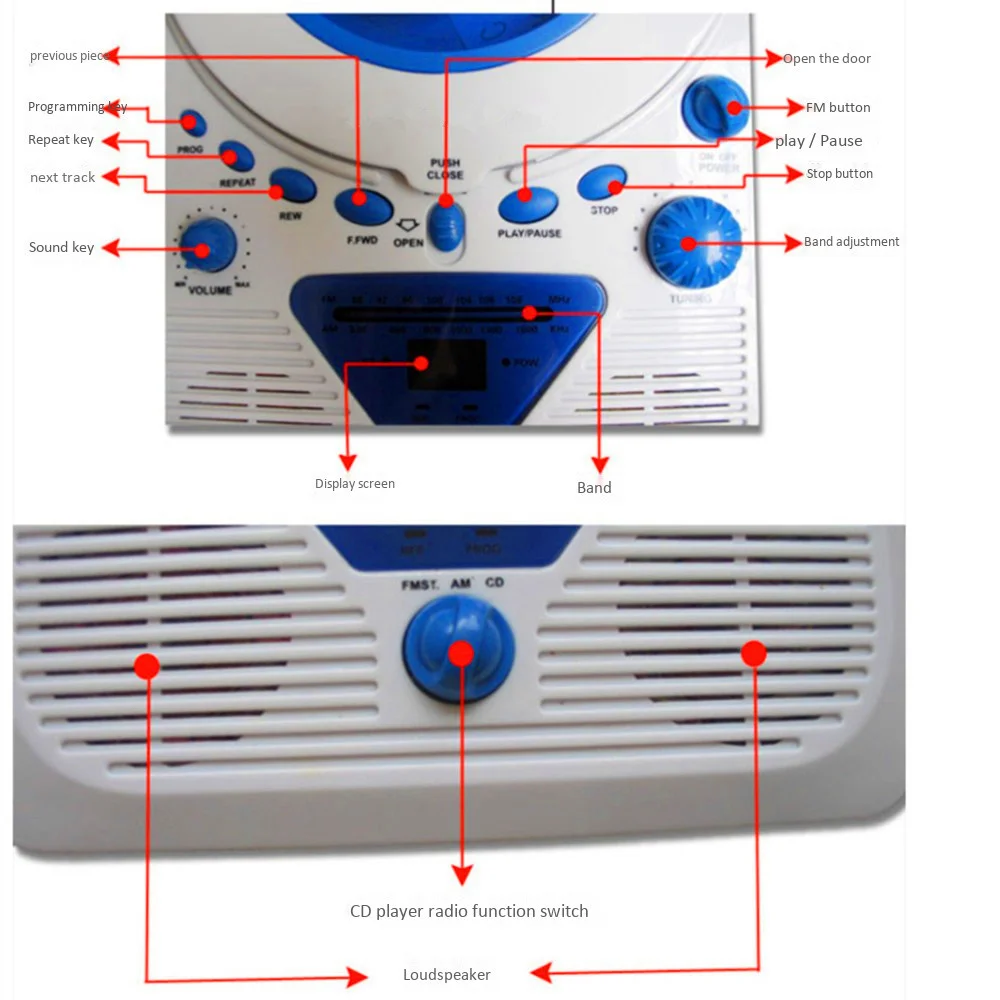 Kitchen wall mounted CD player prenatal shower radio portable audio 2015 | Электроника