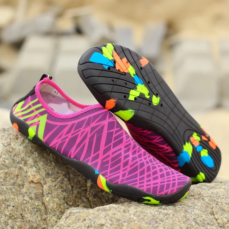 

Elastic Non Slip Water Sports Shoes Men Women Swimming Beach Shoes Flat Soft Quick Dry Beach Surfing Slippers Footwear Aqua Shoe