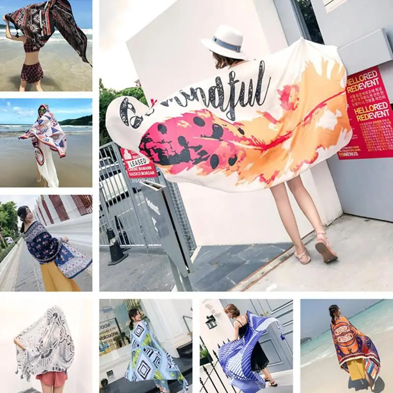 

2019 new Twill cotton Pareo Beach Cover-Ups 100x180cm Women Large Beach Dress Bikini Bathing Swimwear Cover Up Sarong Wrap Scarf