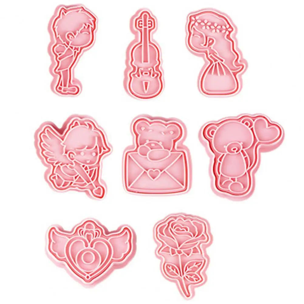 

8 шт./компл. многоразовая форма для конфет, 3D шаблон для пищевого печенья, форма для конфет с мультяшным дизайном, антипригарные формы для вып...