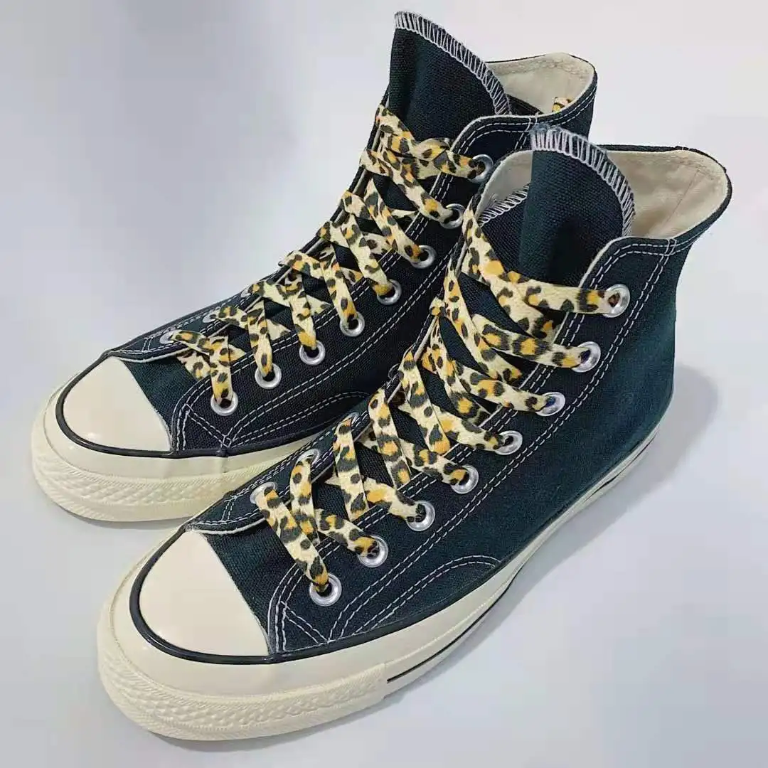 

1 пара, новые классические шнурки с леопардовым принтом