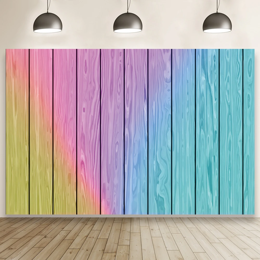 

Gradient Wood Floor Wall Baby Shower Photography Background Food Pets Kids Portrait Backdrop Vinyl Photo Studio Photocall Props