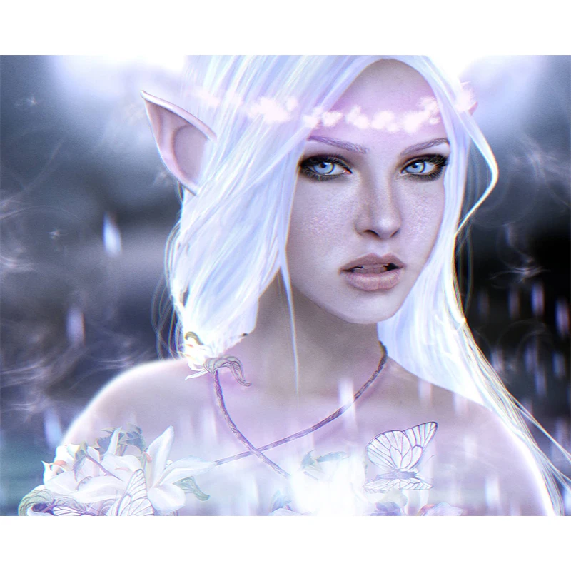 DIY Алмазная картина фея девушка портрет домашнее украшение Мозаика бисер вышивка стразы набор