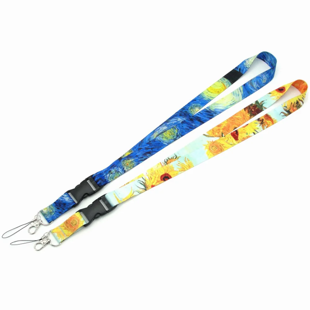 Fashion Starry Sun Flower Neck Strap Hang Rope Nurse Badge Holder for Keys ID Card Phone Straps Reel Lanyard|Бейджи и аксессуары| |