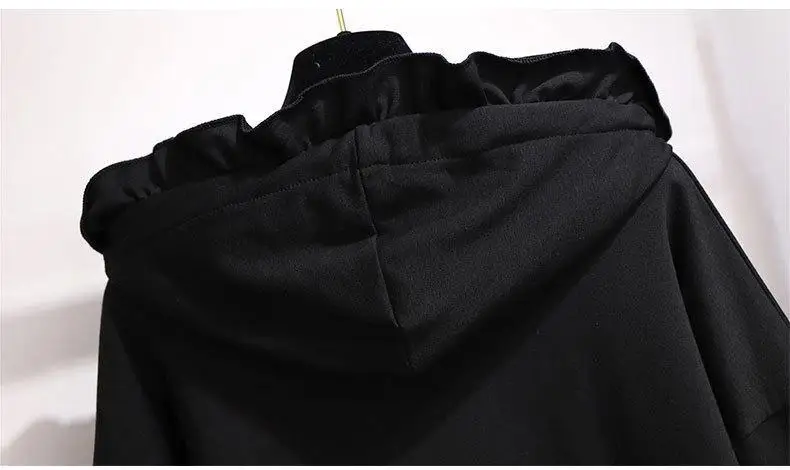 5XL 6XL Плюс Размер Осенняя Женская толстовка с капюшоном хлопок длинный рукав Письмо Пуловер 5XL большой размер зимний свитер Топы