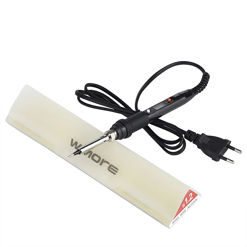 WMORE паяльник наборы lcd 80W 110V 220V температурная Регулируемая запайка паяльник Переделанный инструмент отсос для припоя наконечник провода