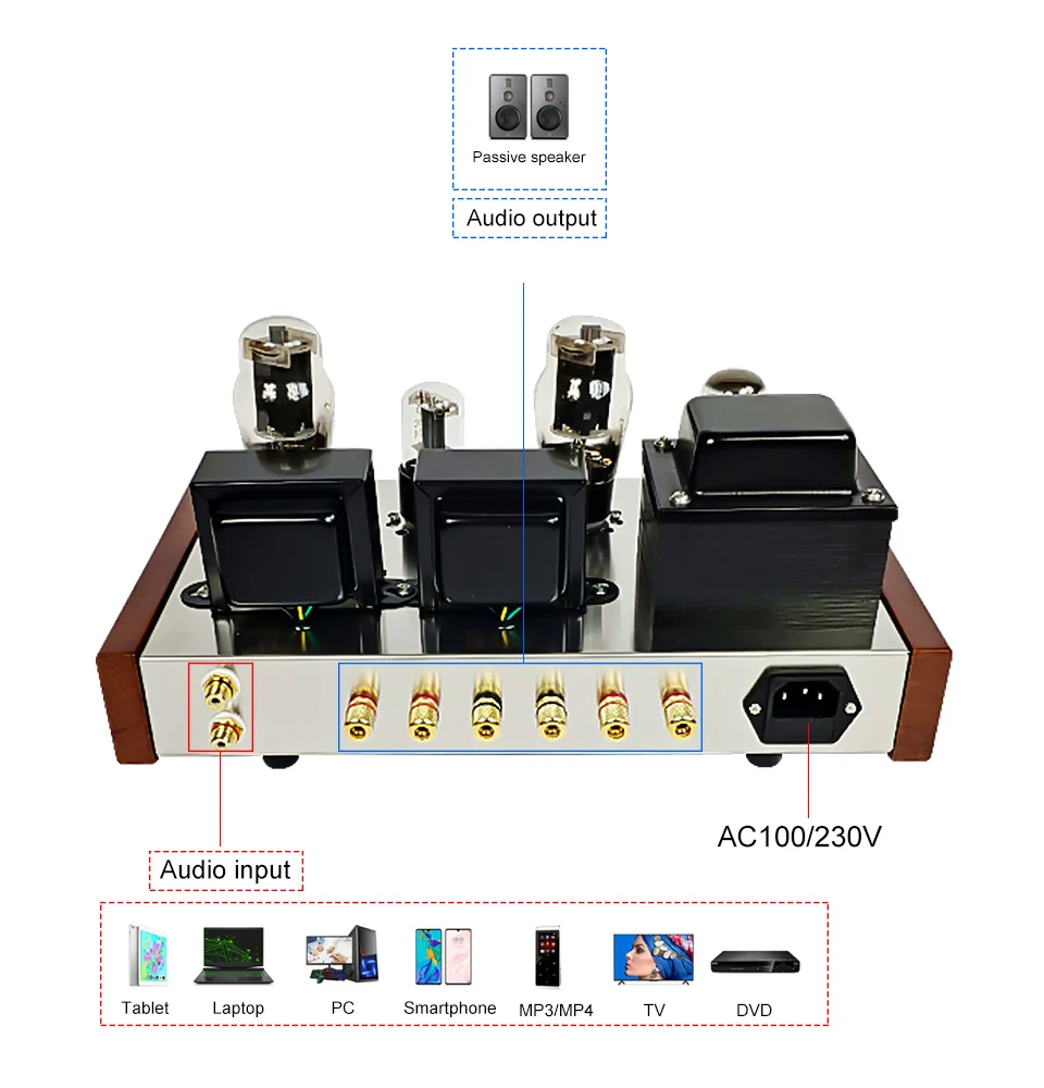 AIYIMA-трубка HiFi усилитель звука класс A 6N9P 6P3P усилитель мощности предусилитель Стерео предусилитель аудио DIY аудио усилители домашний кинотеатр