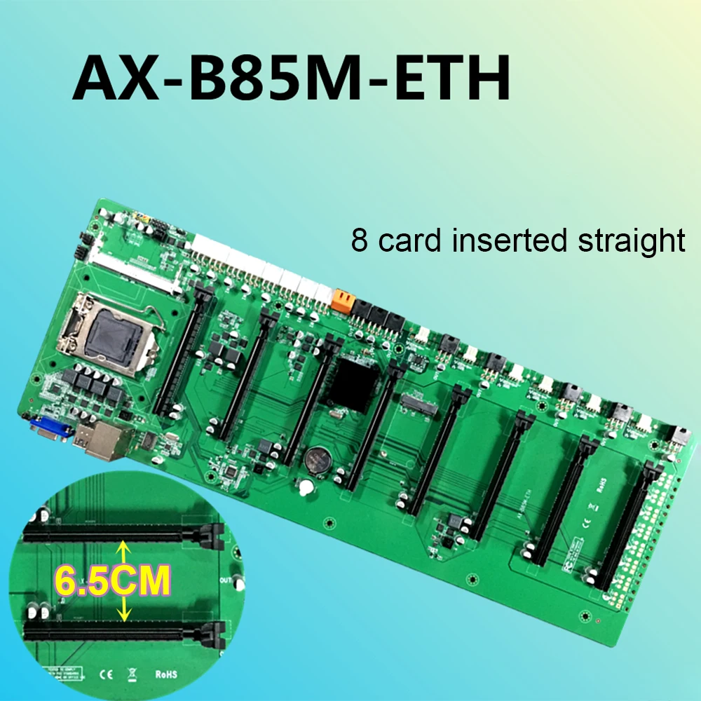 

B85 встроенный компьютер материнская плата для майнинга BTC 8 слотов для графических карт DDR3 USB 3,0 SATA 3,0 материнская плата для майнинга LGA 1150 ЦП ETH