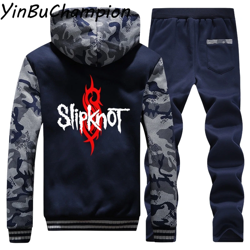 Дропшиппинг Slipknot мужская куртка толстовки брюки два комплекта пальто камуфляжные толстовки мужские свитера большого размера с капюшоном 5XL