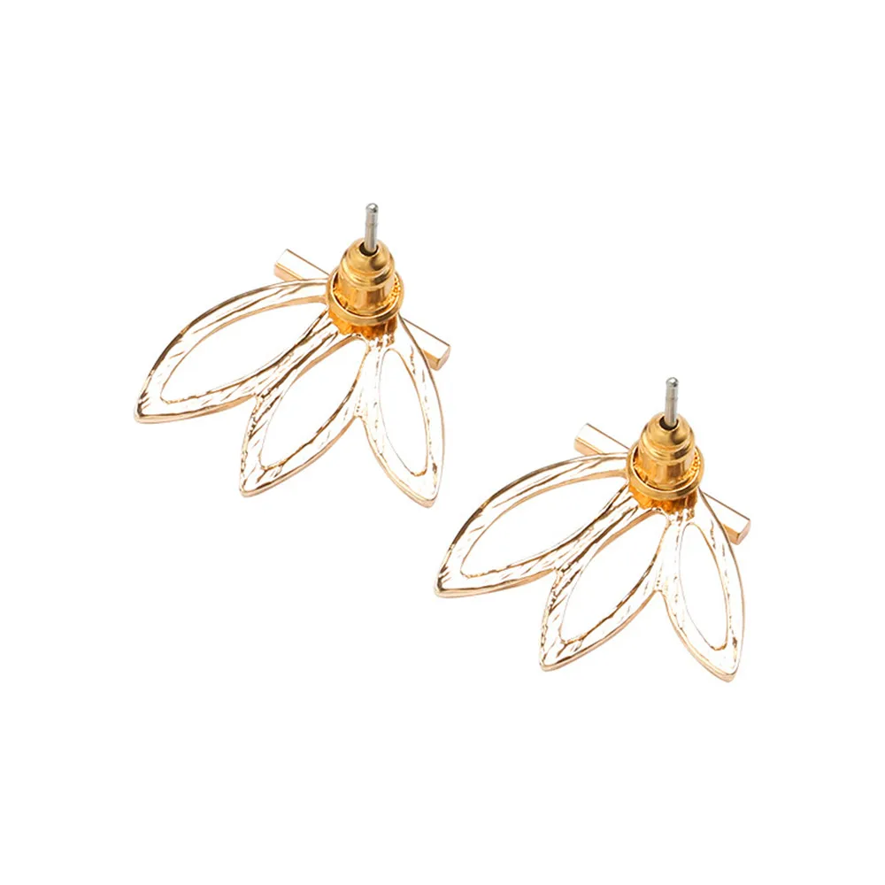 Простые Дизайнерские шлепанцы Цвет золотой серебристый Лотос с выемками заколка