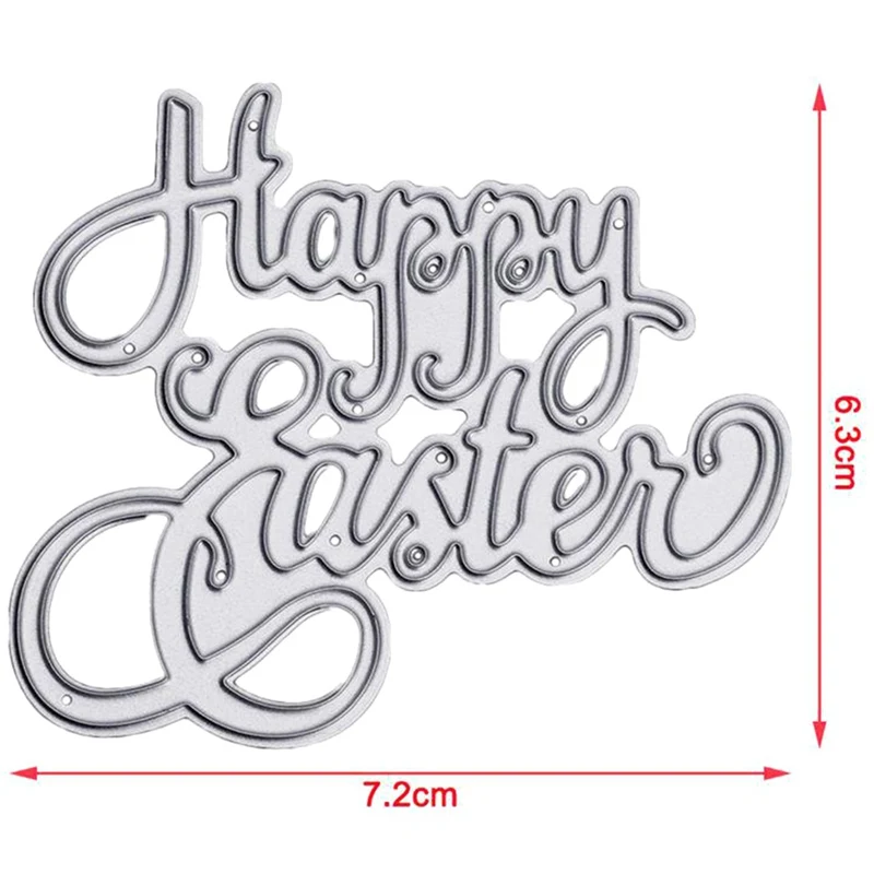 1 шт. счастливые пасхальные Семейные трафареты для резки металла DIY Скрапбукинг