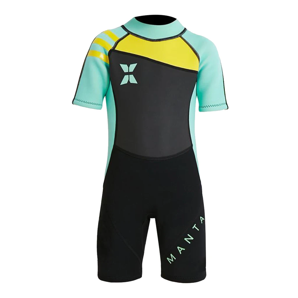 

Kids Short Sleeve Wetsuit Swimwears Bathing Suit One Piece Swimsuit UPF50+ Wetsuit Diving Suit for Men Scuba Dive Surfing