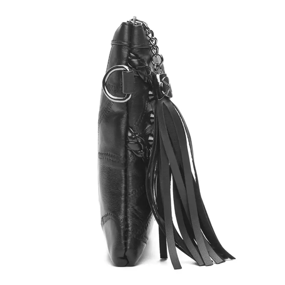 Сумка-мессенджер женская из овечьей кожи простой саквояж на плечо вечерняя