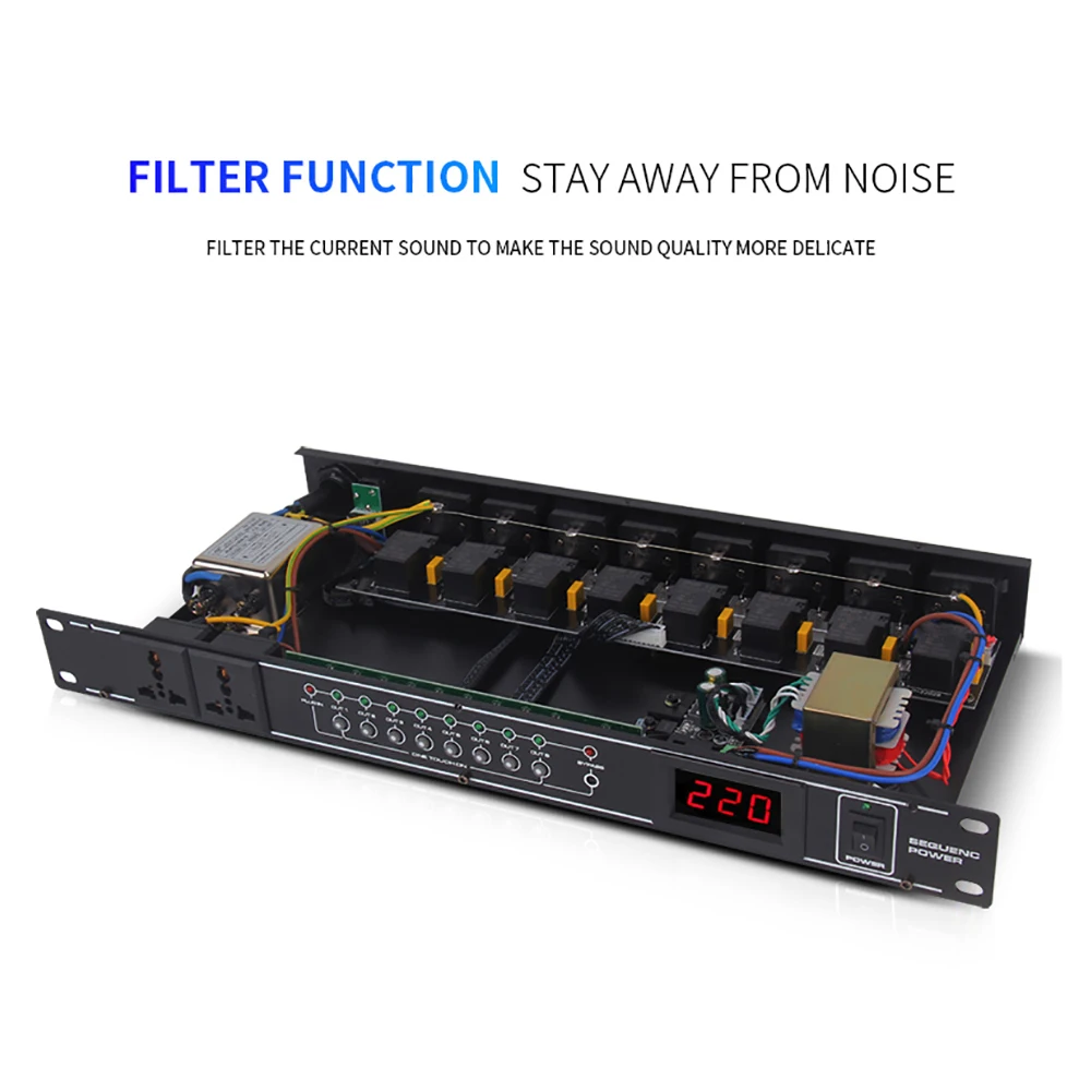 10 канальный Интеллектуальный усилитель мощности блесток устройство защиты