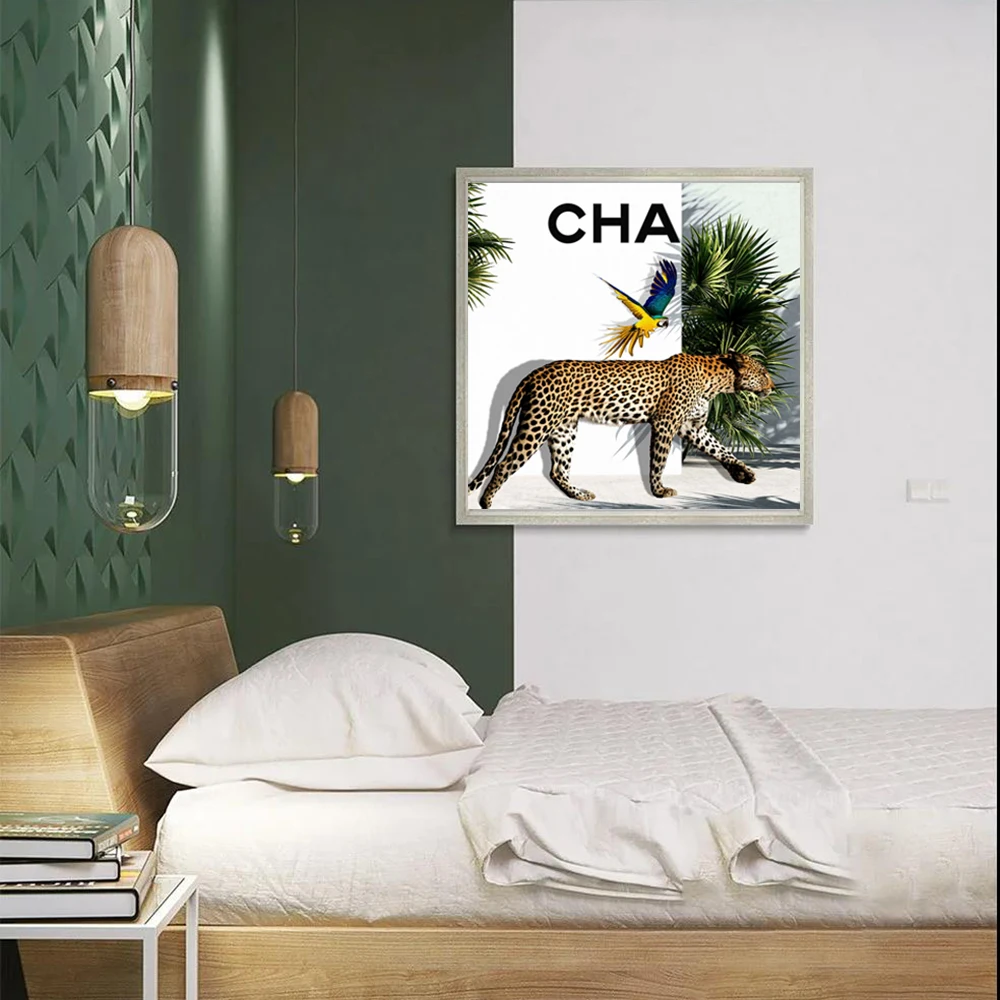

Modern Fashion Animals Wall Art Canvas Painting Zebra Leopard Printing Nordic Poster For Livingroom Bedroom Studio Home Decor