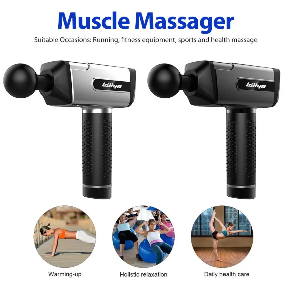 Мощный беспроводной массажер для мышц ударный инструмент с чистыми волнами