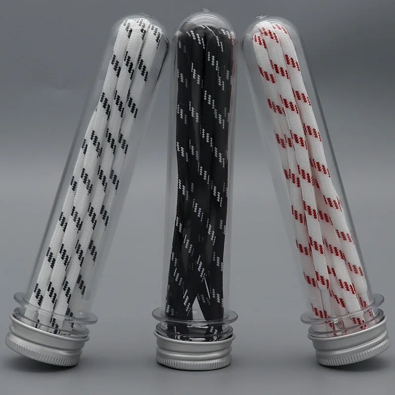 Coolstring 5.5mm Round Laces Sports Black White Red Shoelaces Unisex Casual Shoestring Bootlaces For Clunky Sneakers Dad Shoes
