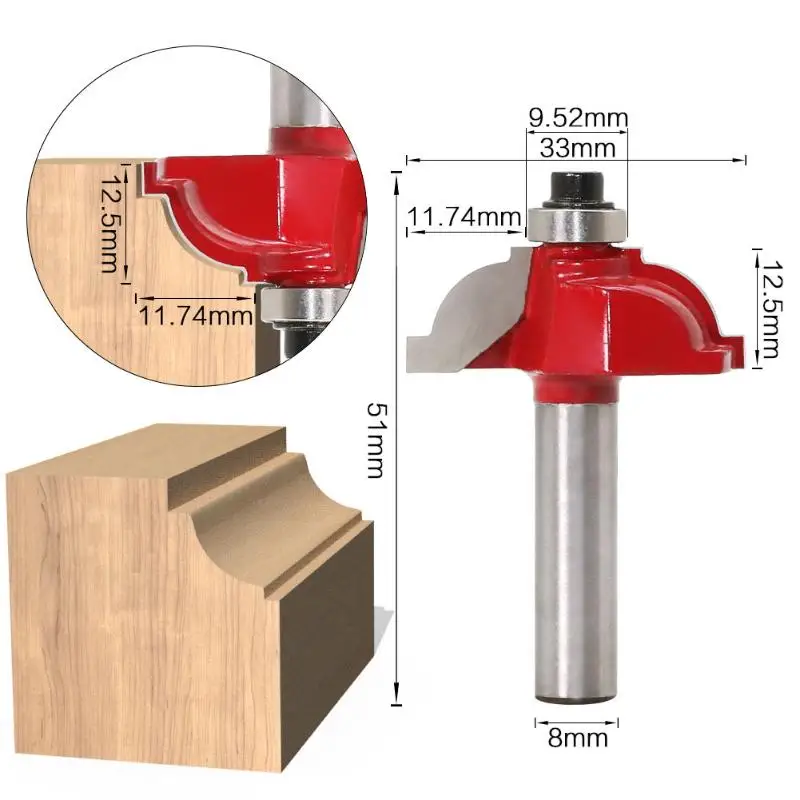 8 мм фреза с прямой кромкой для резьбы по дереву гравировка Деревообрабатывающий