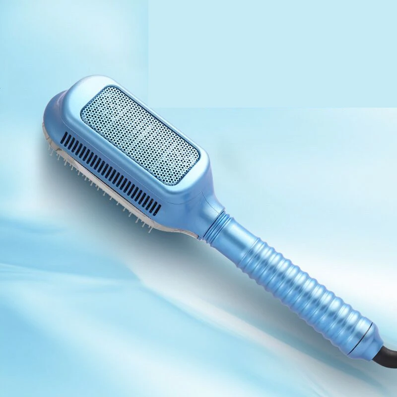 

Newest Ice Therapy Hair Straightener Professional Dryer Brush Anion Cool Flat Hair Iron Cold Wind Comb Heatless Curler Brush