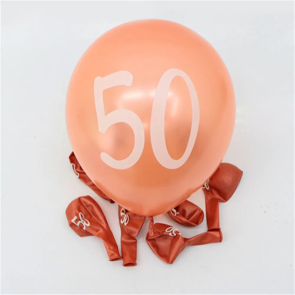 10 шт 12 дюймов розово золотые латексные шары из розового золота 18 21 30 40 50 лет Happy