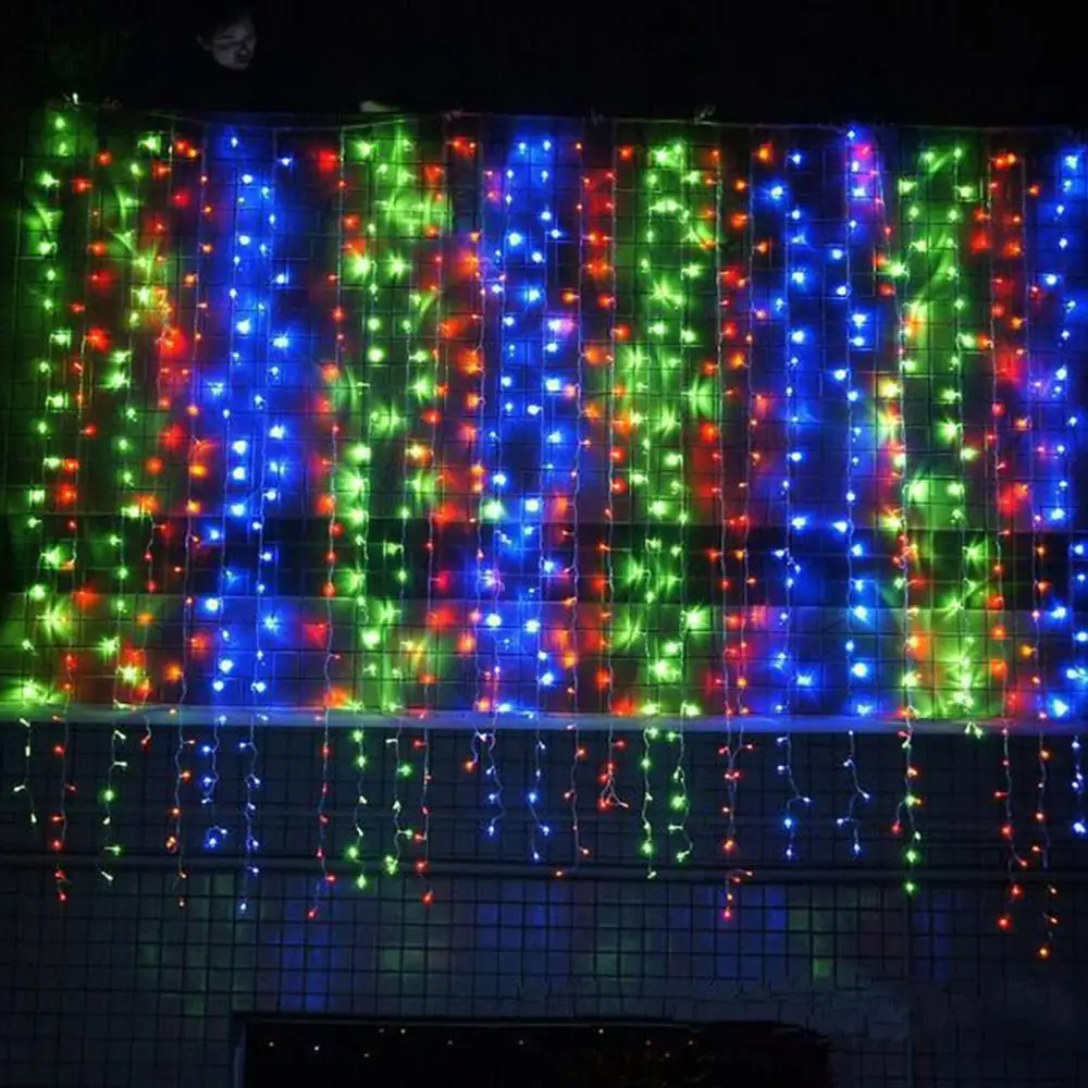 

LED Curtain Light USb With Remote Control 3M 300 Light Hook Type Curtain Lights New Year Garland Curtain Lamp Holiday Decoration
