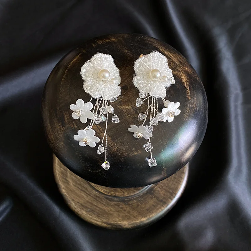 Набор для волос тиара корона лепесток из бисера свадебные аксессуары повязка на