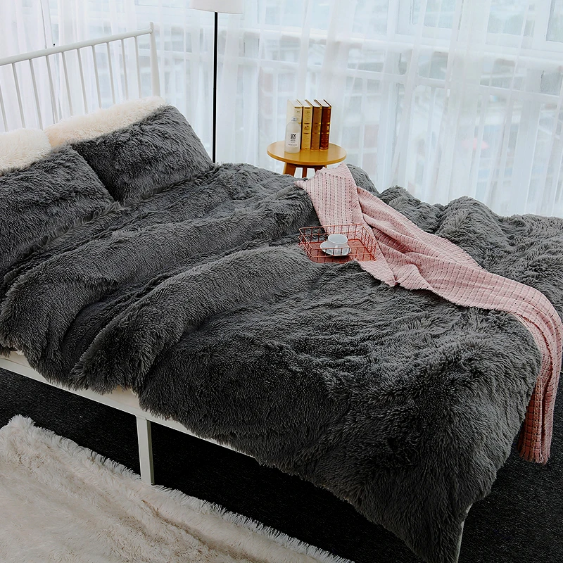 

Winter Super Soft Warm Throw Blankets 200x230cm Oversize Long Shaggy Fur Faux Coral Bed Blanket Cover Bedspread Sofa