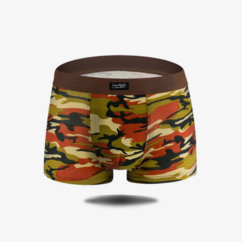 

Men's underwear printing camouflage elastic modal breathable boxer shorts comfortable mid-waist boxer shorts U convex