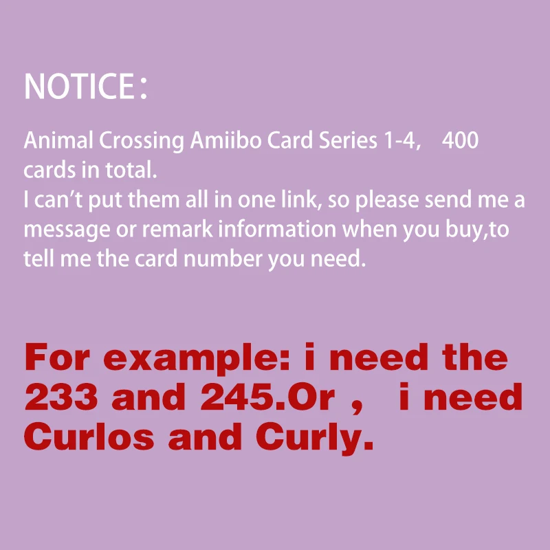 Animal Crossing Amiibo Card Cards Series 1/2/3/4 Work for NS Games（001 to 400）Amiibo Locks Nfc seeds |