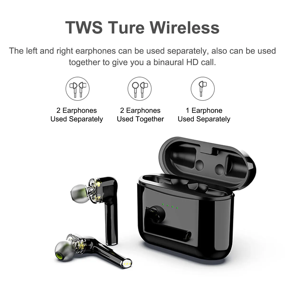 TWS Bluetooth 5,0 настоящие Беспроводные наушники с двойным динамическим драйвером IPX6 водонепроницаемые спортивные умные сенсорные вкладыши для IOS Android GY244