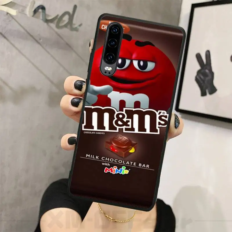 

Cute M&M's Chocolate Phone Case For Huawei P20 P30 P40 Pro Mate 20 30 Pro Lite Nova 3I Cases Cover For Huawei P20 Case
