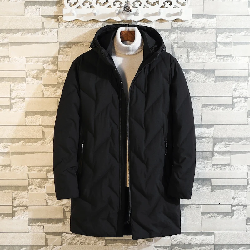 

8XL 7XL 6XL big size New thick winter men's white dow n Jacket clothing hooded long warm white duck dow n coat male coats