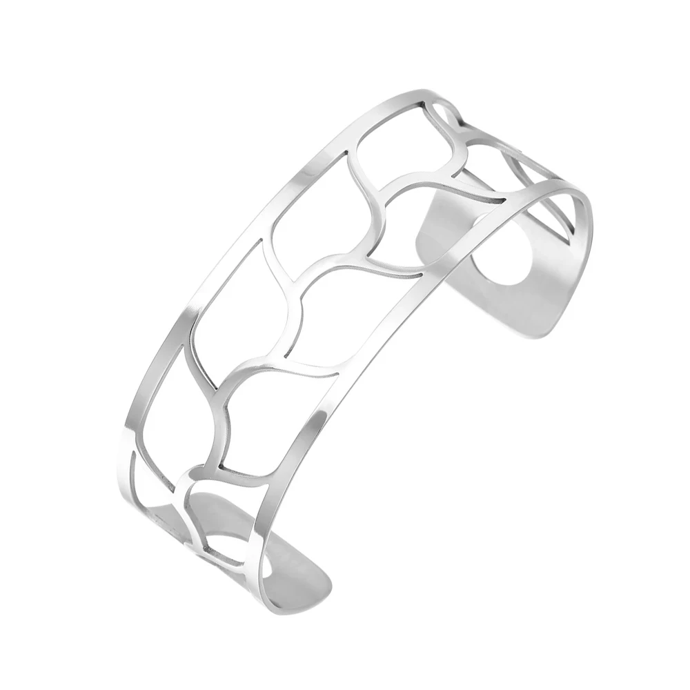 25MM SILVER Legenstar, Цветочные браслеты и браслеты для женщин, нержавеющая сталь, жоржет, кожа, сделай сам, Bijoux Manchette Femme, браслет Pulseiras - Окраска металла: 25MM SILVER