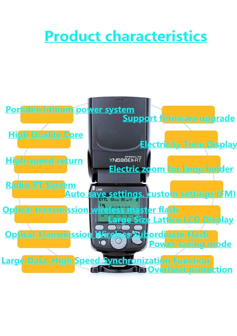 Yongnuo YN686EX-RT 2000mAh литий-ионная батарея Speedlite GN60 2,4G Беспроводная HSS 1/8000s ttl/M/мульти вспышка YN686 для Canon DSLR