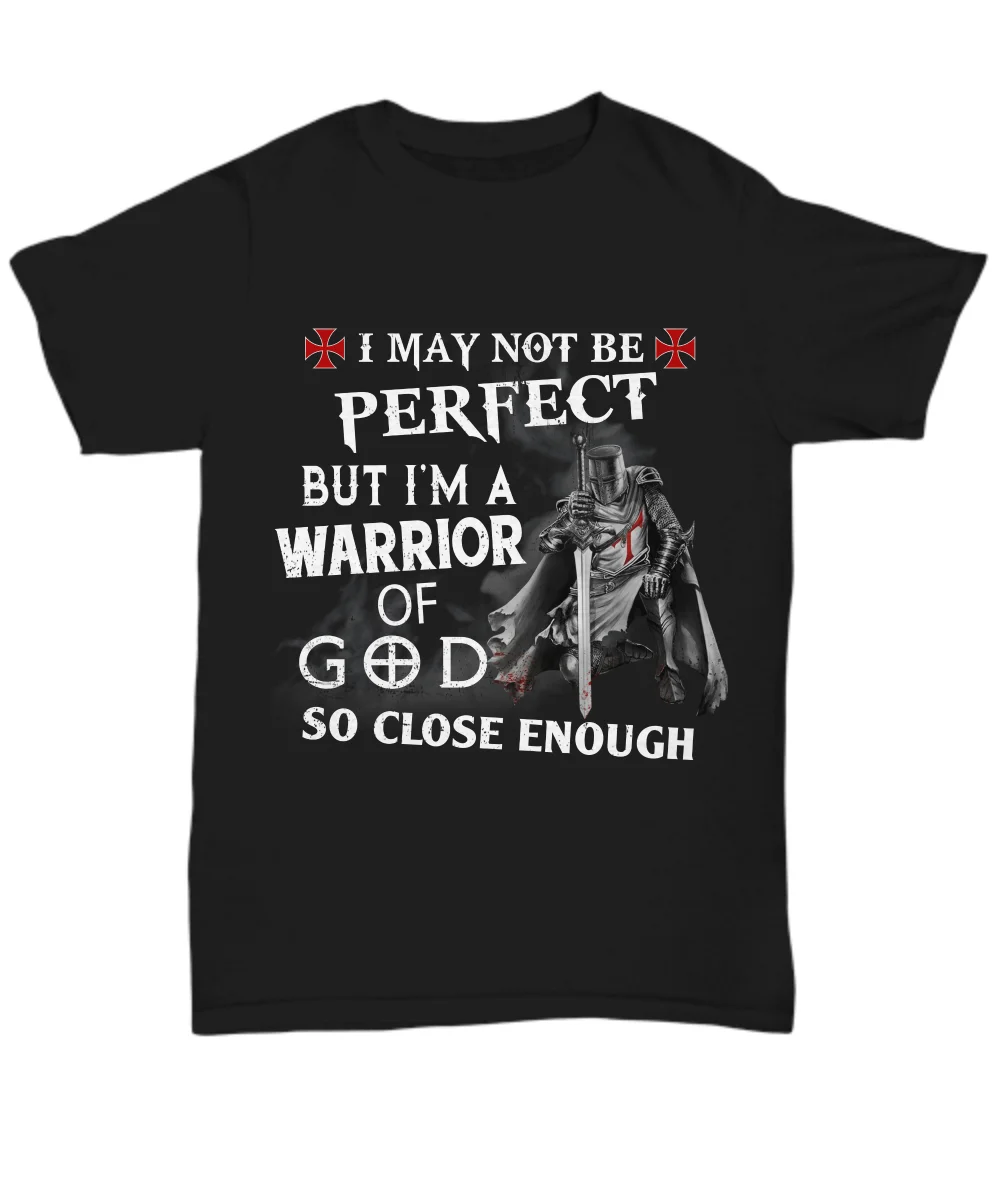 

Christian Knight Templar T-Shirt I Am Warrior Of God Tee Gifts Veteran Soldiers