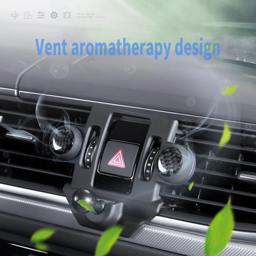 

Carbon Fiber Internal Specialized Customized Front Central Console Aromatherapy Phone Stand Holder Fit For Audi A6 11-18