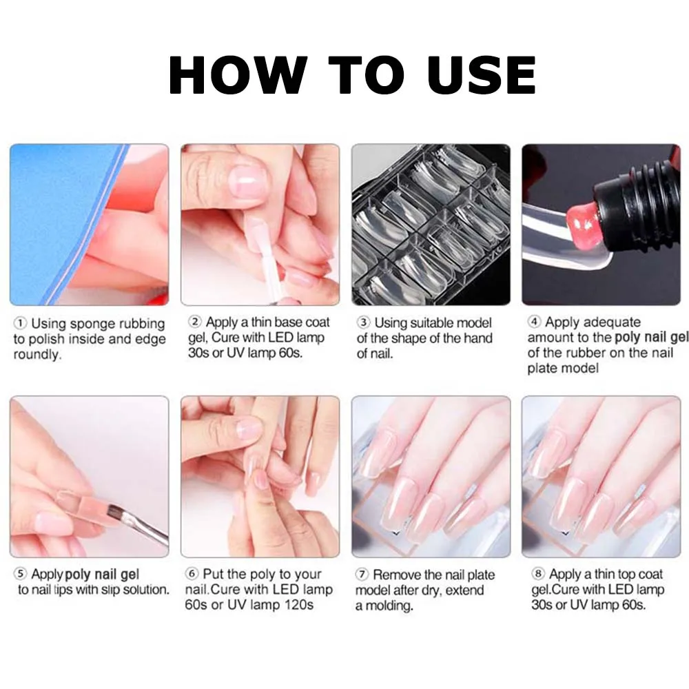 

15ml Nail Extend Builder Gel UV LED Nail Arts Tips Nail Polish Tips Quick Extension Gel Polish Jelly Enhancement Slip