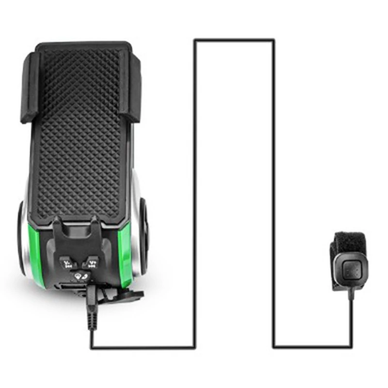 

Rockbros Waterproof 5-In-1 Bicycle Computer Phone Holder Bluetooth o MP3 Player Speaker Bicycle Light